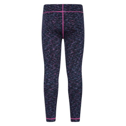 Indigo - Back - Mountain Warehouse Girls Kayleigh II Space Dye Leggings