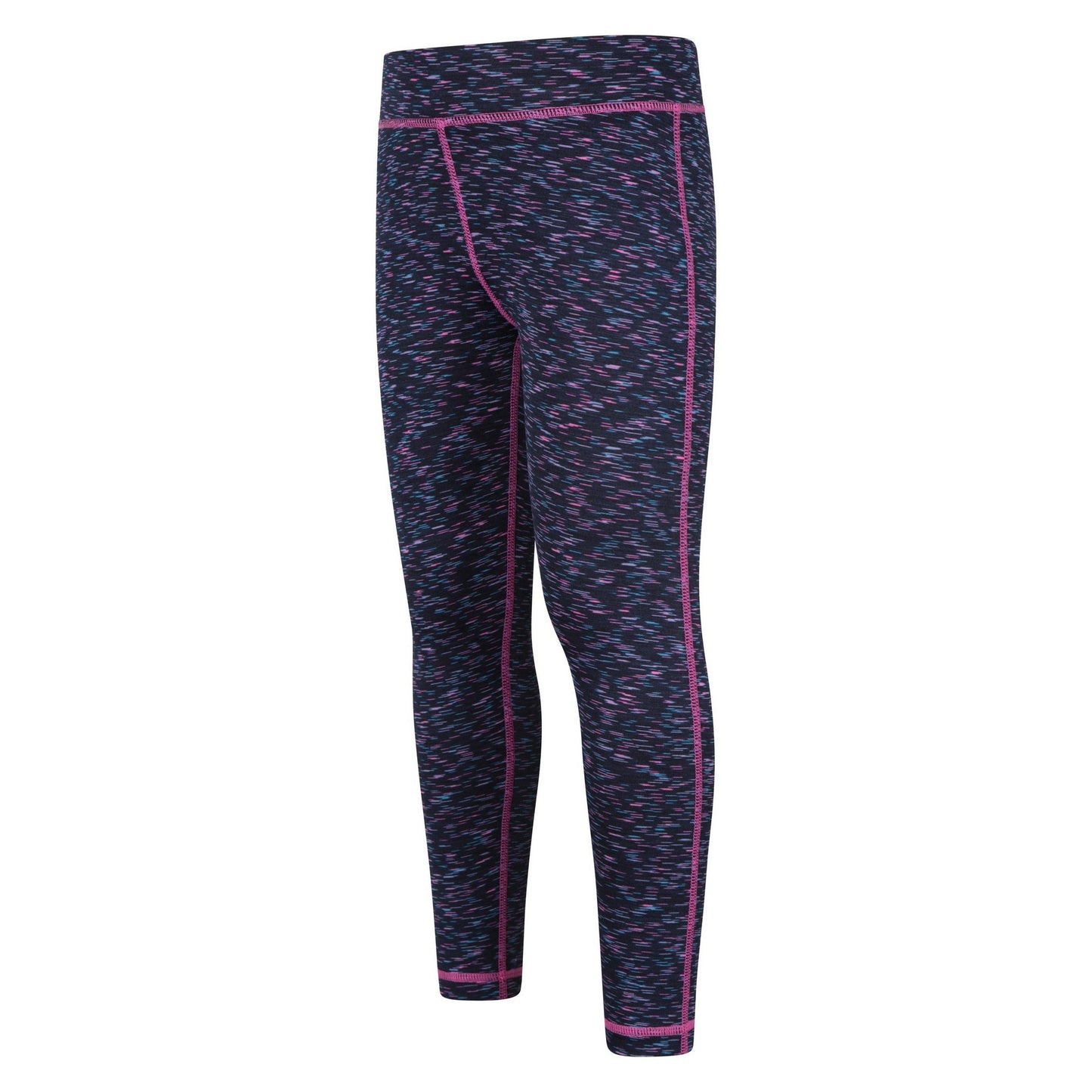 Indigo - Side - Mountain Warehouse Girls Kayleigh II Space Dye Leggings