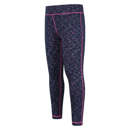 Indigo - Side - Mountain Warehouse Girls Kayleigh II Space Dye Leggings
