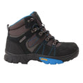 Blue-Brown-Black - Back - Mountain Warehouse Childrens-Kids Edinburgh Waterproof Suede Walking Boots