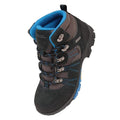 Blue-Brown-Black - Pack Shot - Mountain Warehouse Childrens-Kids Edinburgh Waterproof Suede Walking Boots