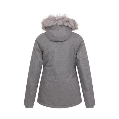 Grey - Back - Mountain Warehouse Womens-Ladies Snow Textured Ski Jacket
