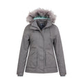 Grey - Pack Shot - Mountain Warehouse Womens-Ladies Snow Textured Ski Jacket