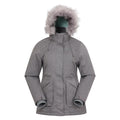 Grey - Front - Mountain Warehouse Womens-Ladies Snow Textured Ski Jacket