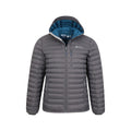 Charcoal - Pack Shot - Mountain Warehouse Mens Henry II Extreme Down Filled Padded Jacket