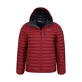 Dark Red - Pack Shot - Mountain Warehouse Mens Henry II Extreme Down Filled Padded Jacket