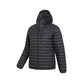 Jet Black - Side - Mountain Warehouse Mens Henry II Extreme Down Filled Padded Jacket