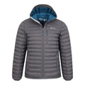 Grey - Pack Shot - Mountain Warehouse Mens Henry II Extreme Down Filled Padded Jacket