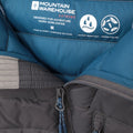 Grey - Close up - Mountain Warehouse Mens Henry II Extreme Down Filled Padded Jacket