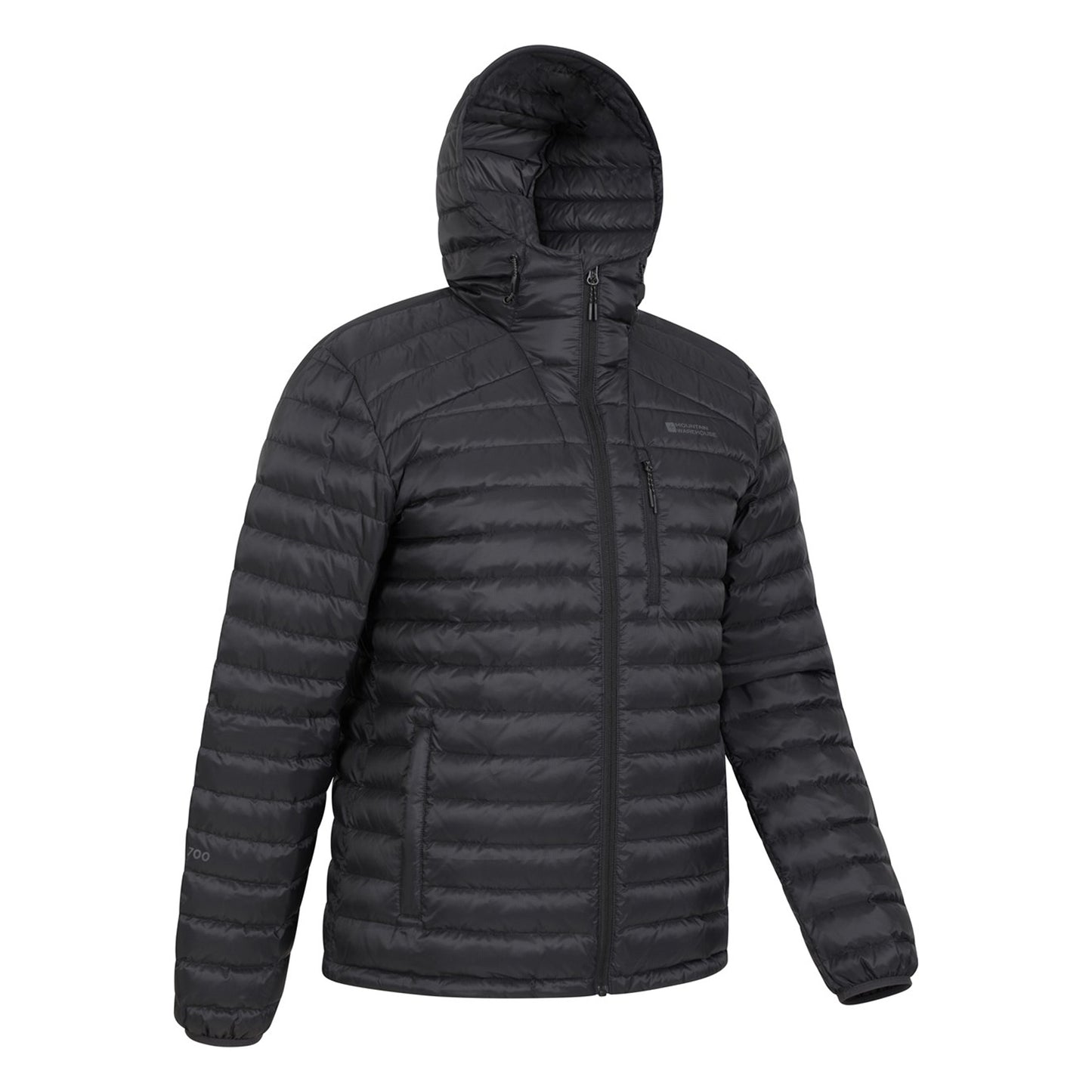 Jet Black - Back - Mountain Warehouse Mens Henry II Extreme Down Filled Padded Jacket
