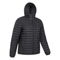 Black - Back - Mountain Warehouse Mens Henry II Extreme Down Filled Padded Jacket