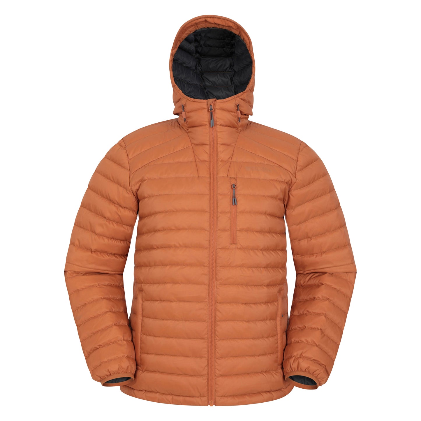 Rust - Front - Mountain Warehouse Mens Henry II Extreme Down Filled Padded Jacket