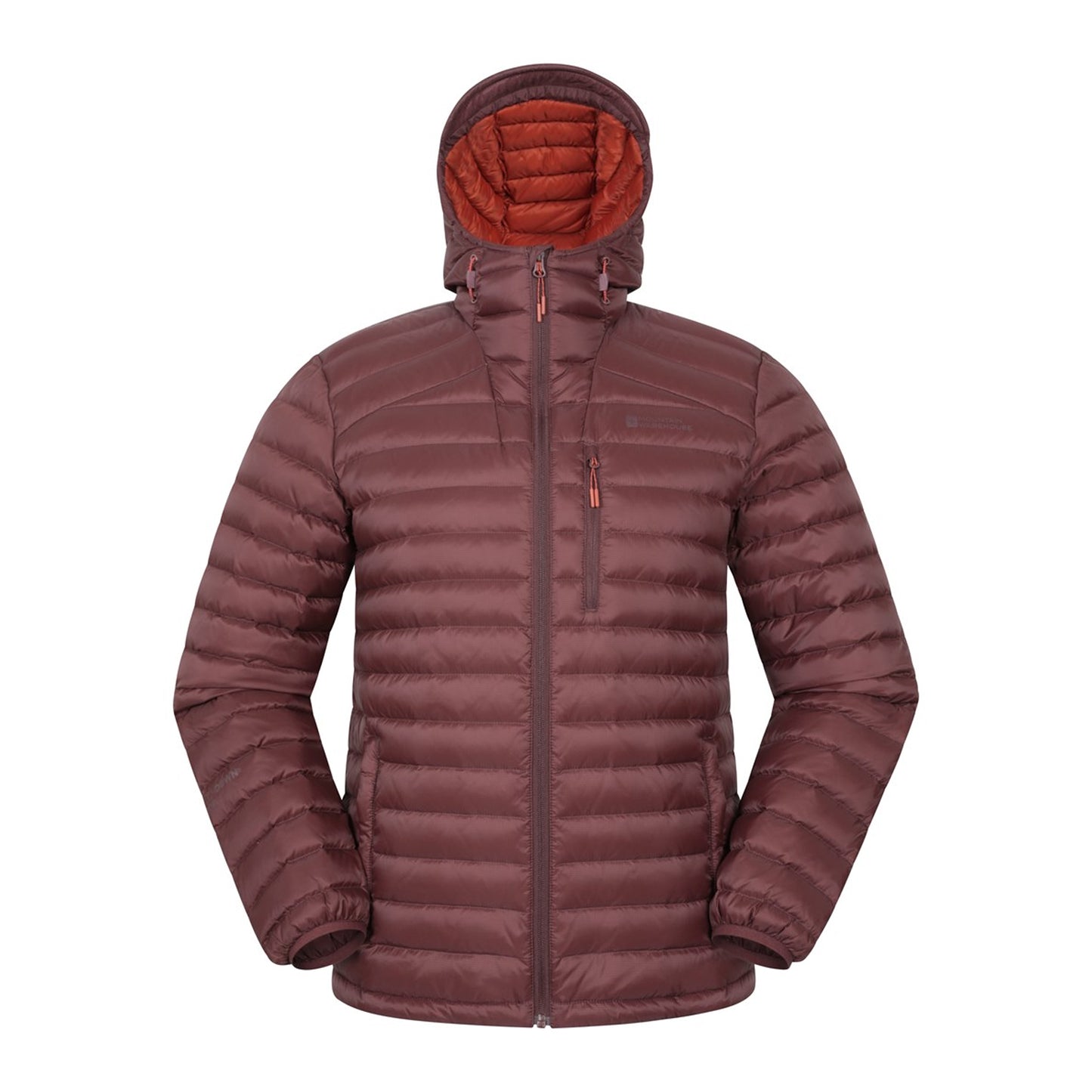 Burgundy - Front - Mountain Warehouse Mens Henry II Extreme Down Filled Padded Jacket