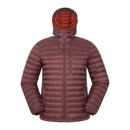 Burgundy - Front - Mountain Warehouse Mens Henry II Extreme Down Filled Padded Jacket
