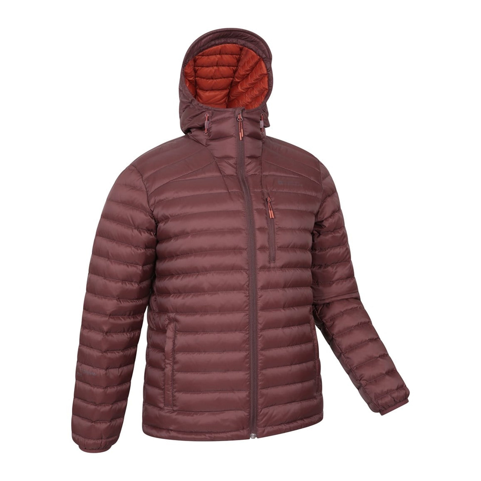 Burgundy - Back - Mountain Warehouse Mens Henry II Extreme Down Filled Padded Jacket