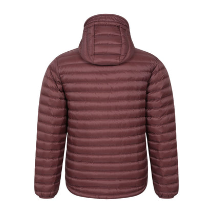 Burgundy - Side - Mountain Warehouse Mens Henry II Extreme Down Filled Padded Jacket