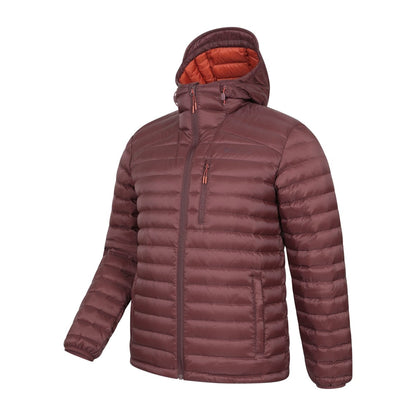 Burgundy - Lifestyle - Mountain Warehouse Mens Henry II Extreme Down Filled Padded Jacket