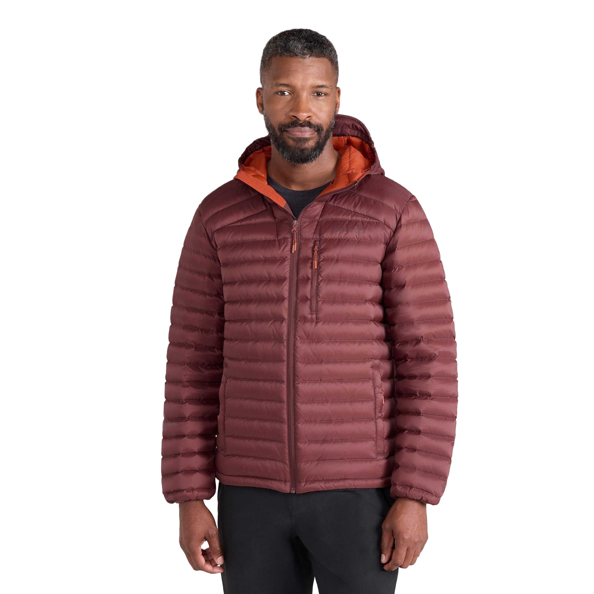 Burgundy - Pack Shot - Mountain Warehouse Mens Henry II Extreme Down Filled Padded Jacket