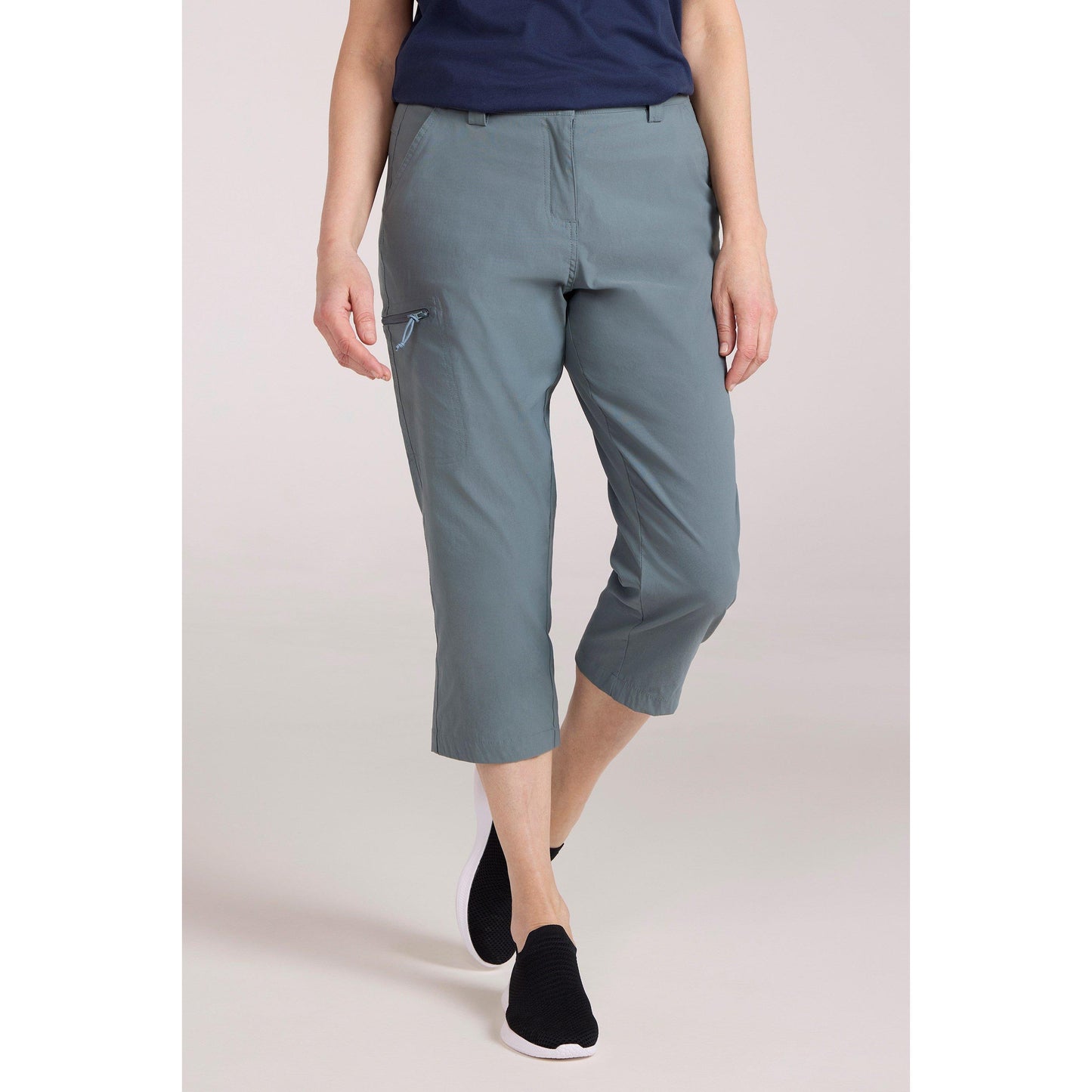 Pale Green - Front - Mountain Warehouse Womens-Ladies Hiker Stretch Capri