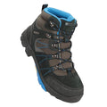 Blue-Brown-Black - Front - Mountain Warehouse Childrens-Kids Edinburgh Waterproof Suede Walking Boots