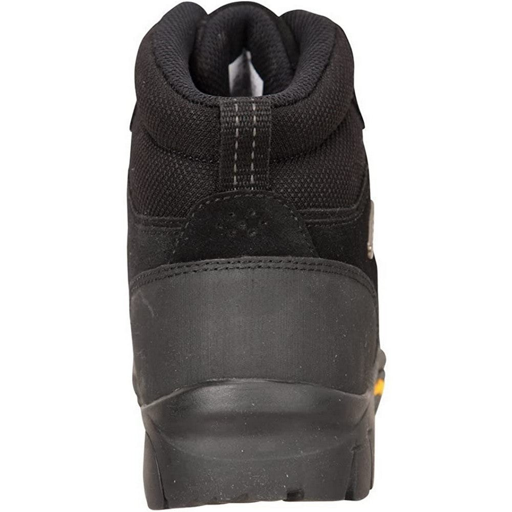 Black - Back - Mountain Warehouse Childrens-Kids Edinburgh Waterproof Suede Walking Boots