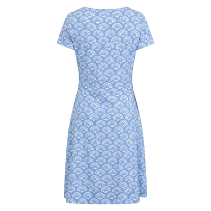 Light Blue - Back - Mountain Warehouse Womens-Ladies Orchid Seashells UV Protection Midi Dress