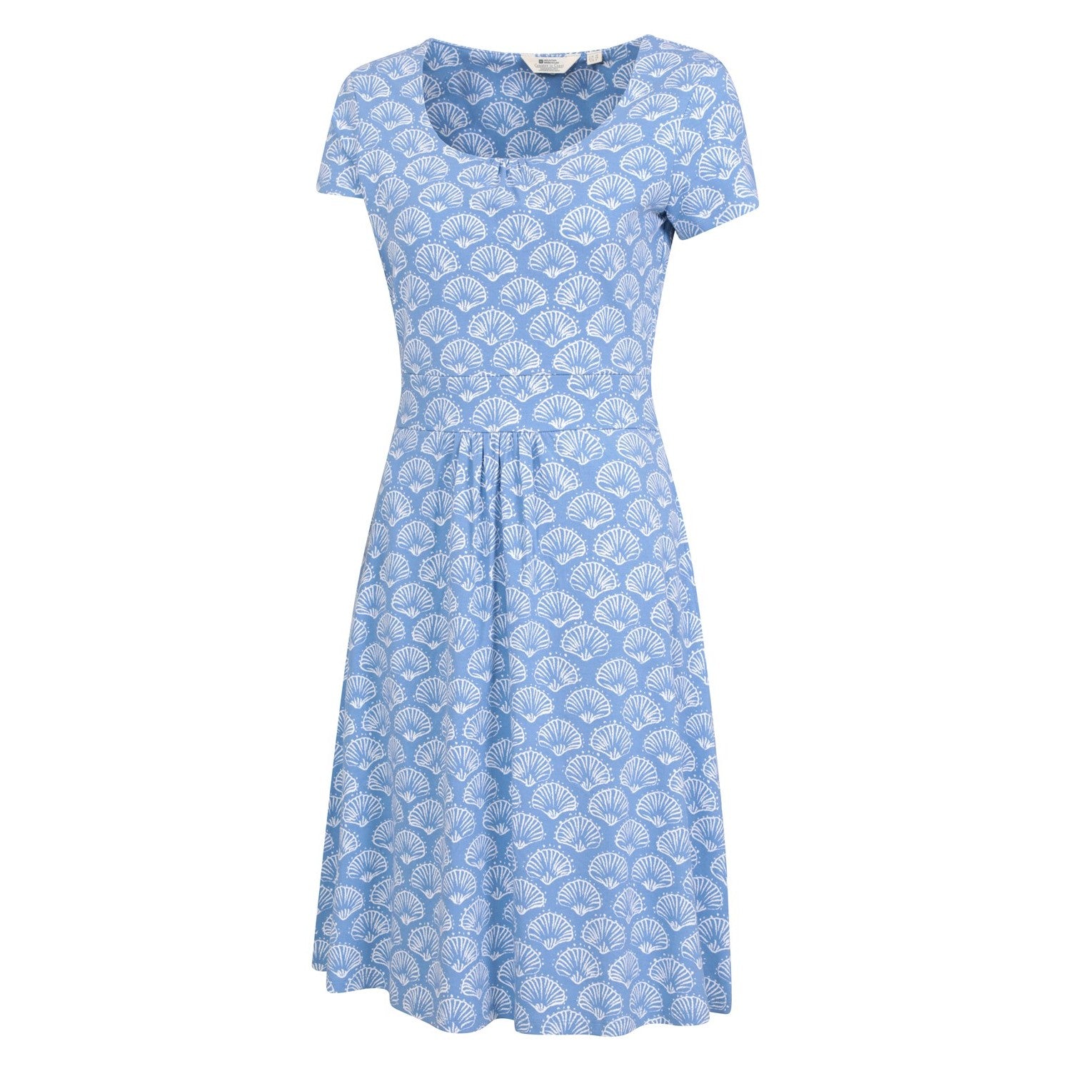 Light Blue - Side - Mountain Warehouse Womens-Ladies Orchid Seashells UV Protection Midi Dress