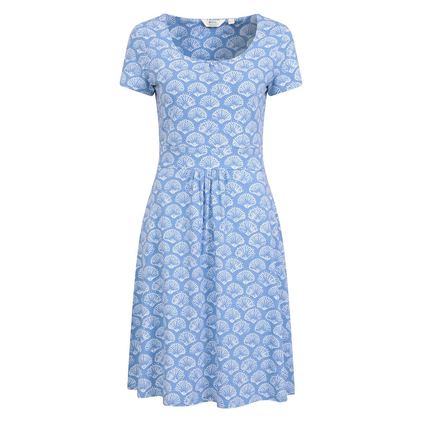 Light Blue - Front - Mountain Warehouse Womens-Ladies Orchid Seashells UV Protection Midi Dress
