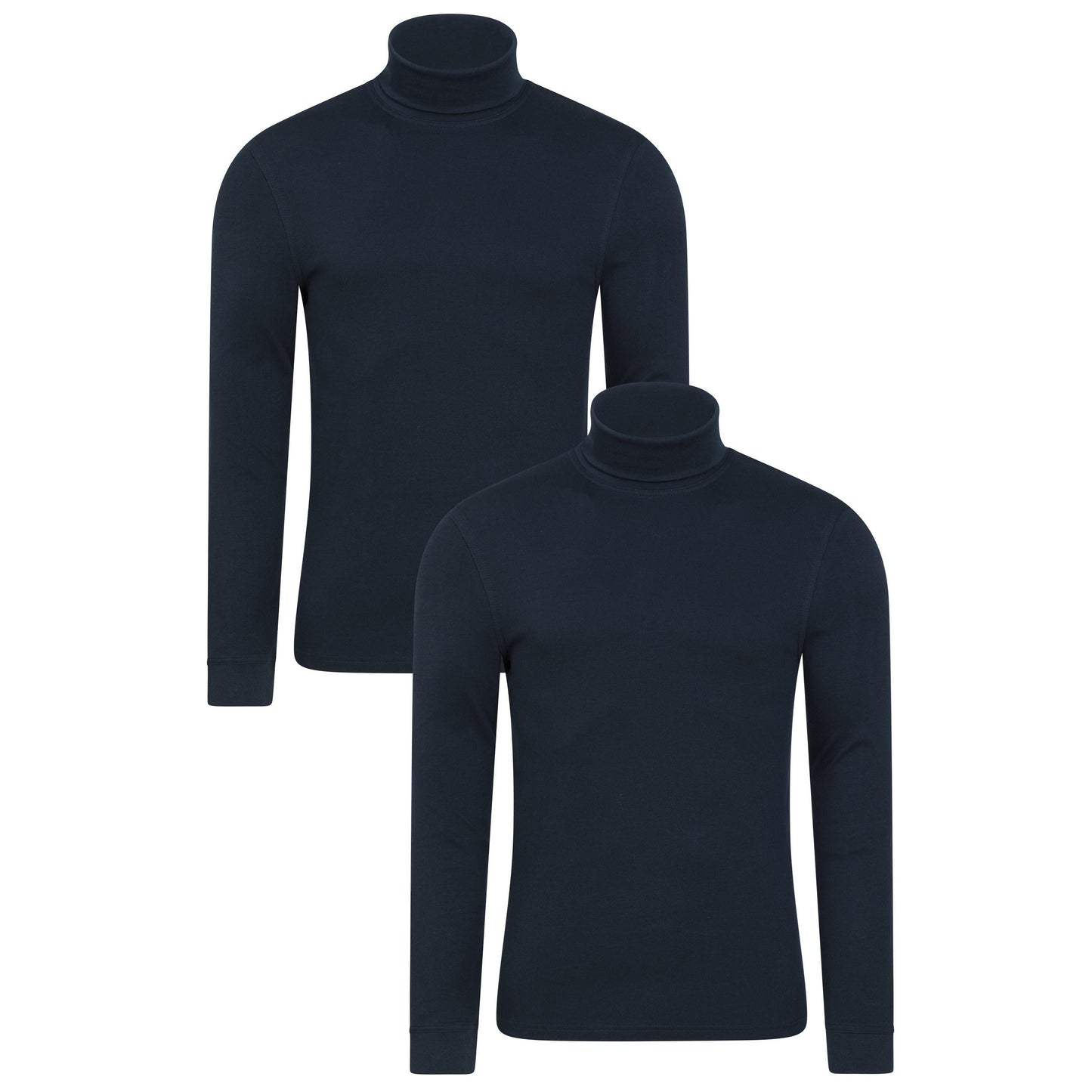Navy - Front - Mountain Warehouse Mens Meribel Thermal Top (Pack of 2)