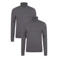 Charcoal - Front - Mountain Warehouse Mens Meribel Thermal Top (Pack of 2)