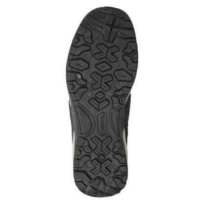 Navy - Pack Shot - Mountain Warehouse Womens-Ladies Direction II Suede Wide Walking Shoes