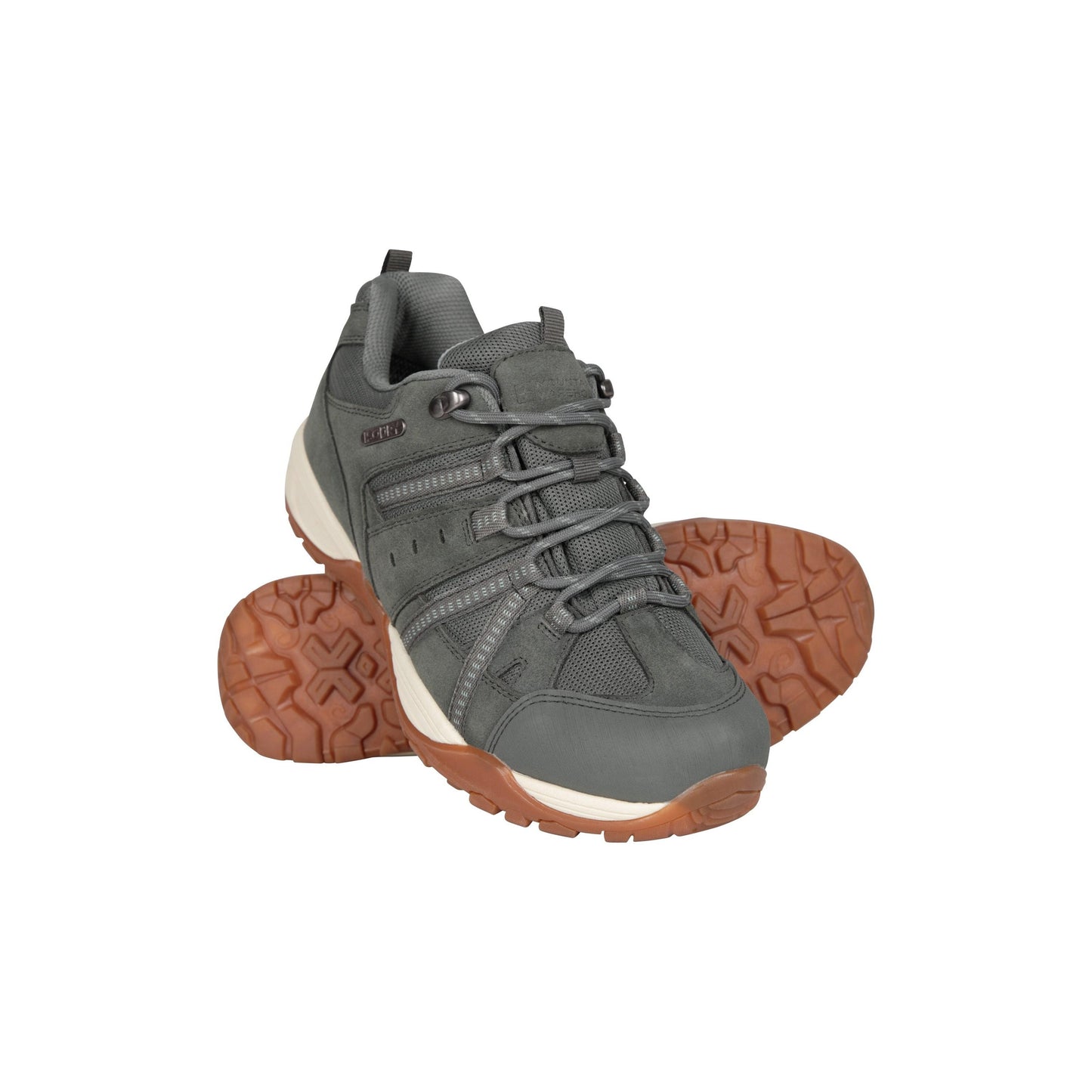 Khaki Green - Front - Mountain Warehouse Womens-Ladies Direction II Suede Wide Walking Shoes