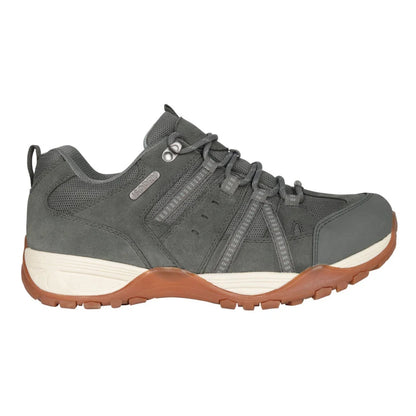Khaki Green - Side - Mountain Warehouse Womens-Ladies Direction II Suede Wide Walking Shoes
