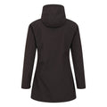 Black - Back - Mountain Warehouse Womens-Ladies Exodus Water Resistant Longline Soft Shell Jacket