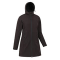 Black - Lifestyle - Mountain Warehouse Womens-Ladies Exodus Water Resistant Longline Soft Shell Jacket
