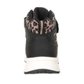 Black-Pink - Back - Mountain Warehouse Childrens-Kids Jupiter Adaptive Leopard Print Walking Boots