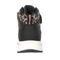 Black-Pink - Side - Mountain Warehouse Childrens-Kids Jupiter Adaptive Leopard Print Walking Boots