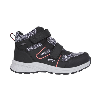 Monochrome - Front - Mountain Warehouse Childrens-Kids Jupiter Adaptive Leopard Print Walking Boots
