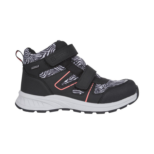 Monochrome - Front - Mountain Warehouse Childrens-Kids Jupiter Adaptive Leopard Print Walking Boots