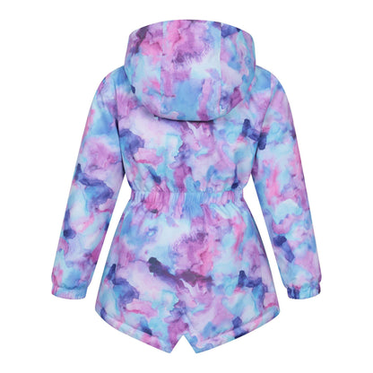 Purple - Back - Mountain Warehouse Childrens-Kids Dale Floral Waterproof Jacket