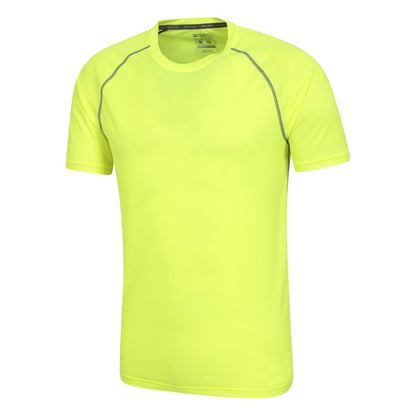 Bright Yellow - Side - Mountain Warehouse Mens Aero II Short-Sleeved T-Shirt