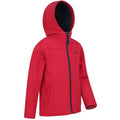 Red - Side - Mountain Warehouse Childrens-Kids Exodus Water Resistant Soft Shell Jacket
