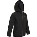 Black - Side - Mountain Warehouse Childrens-Kids Exodus Water Resistant Soft Shell Jacket