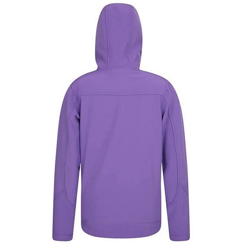 Purple - Lifestyle - Mountain Warehouse Childrens-Kids Exodus Water Resistant Soft Shell Jacket