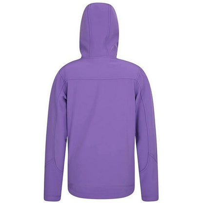 Purple - Lifestyle - Mountain Warehouse Childrens-Kids Exodus Water Resistant Soft Shell Jacket