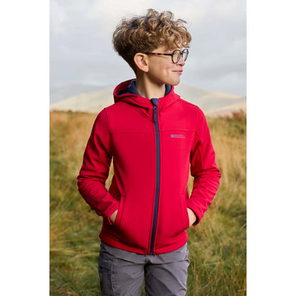 Bubblegum Pink - Front - Mountain Warehouse Childrens-Kids Exodus Water Resistant Soft Shell Jacket