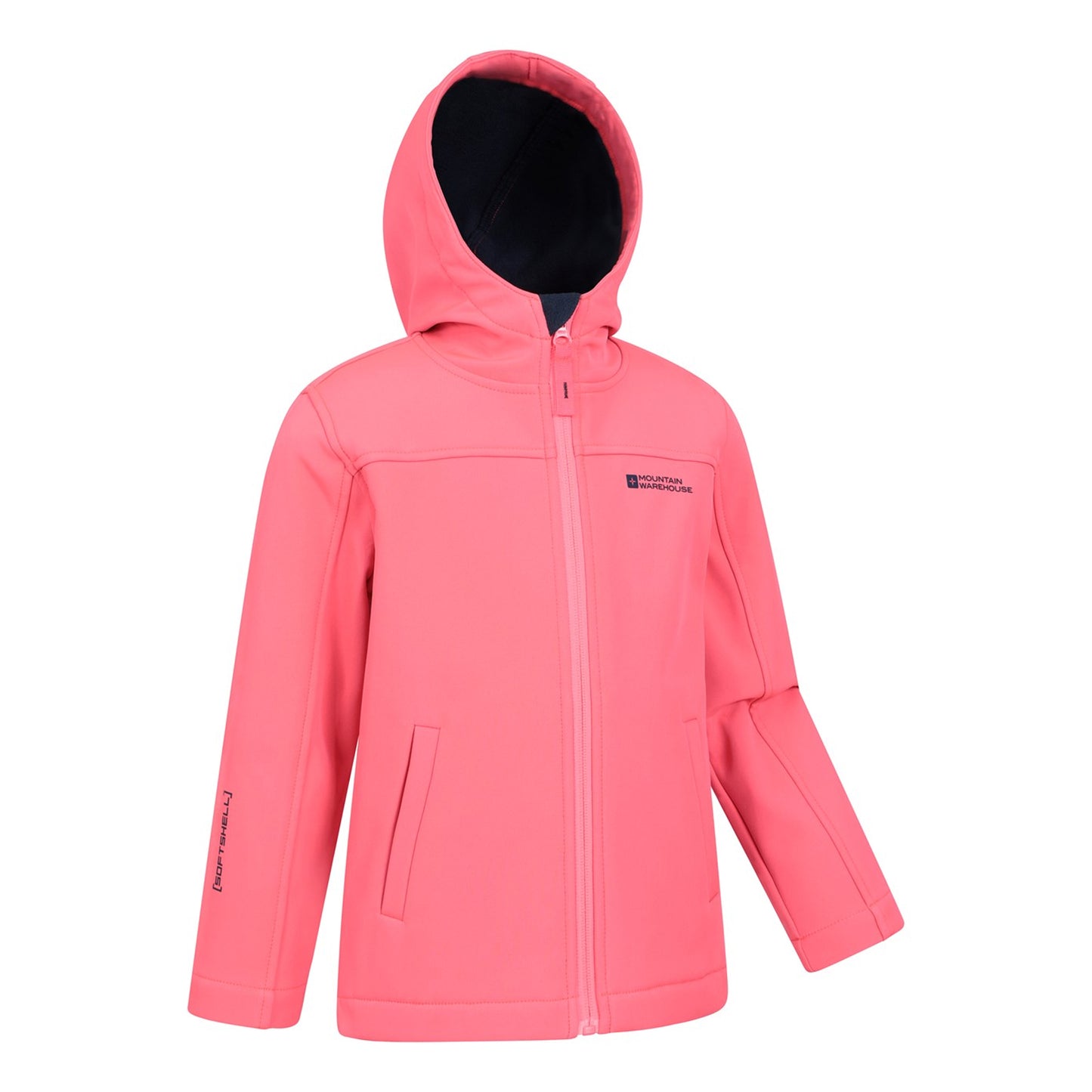Bubblegum Pink - Back - Mountain Warehouse Childrens-Kids Exodus Water Resistant Soft Shell Jacket