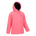 Bubblegum Pink - Front - Mountain Warehouse Childrens-Kids Exodus Water Resistant Soft Shell Jacket