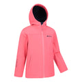 Bubblegum Pink - Back - Mountain Warehouse Childrens-Kids Exodus Water Resistant Soft Shell Jacket