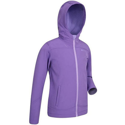 Bubblegum Pink - Side - Mountain Warehouse Childrens-Kids Exodus Water Resistant Soft Shell Jacket